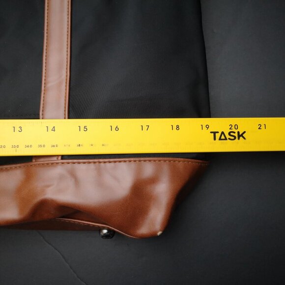 Relavel Black & Brown Unisex Zipper Closure Computer Tote with Built in USB - Picture 14 of 16